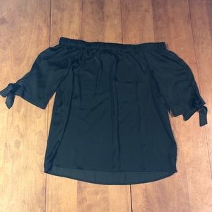 H&M Silk Shoulderless Top